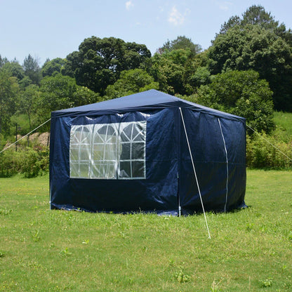 3x3m Waterproof Garden Outdoor PE Gazebo Marquee Canopy Party Tent