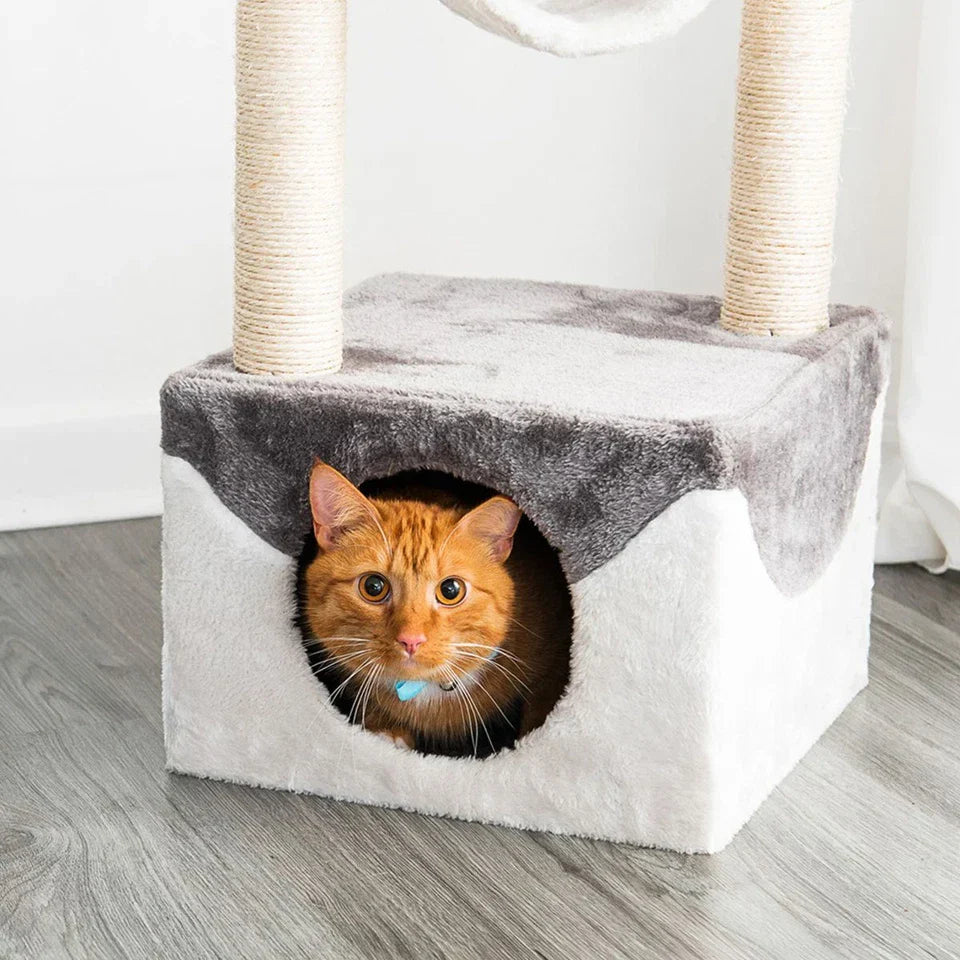 Cat Tree Scratching Tower House Activity Center Post Climbing Hammock