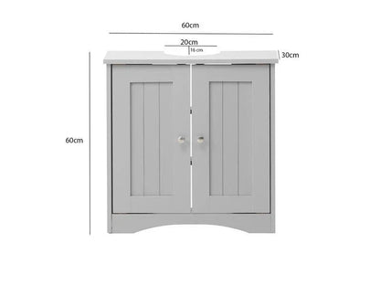 Grey Bathroom Under Sink Cabinet Basin Storage Cupboard Vanity Unit Furniture
