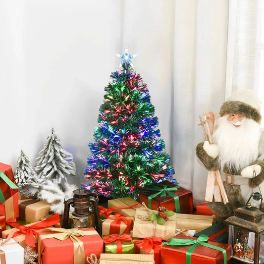 Christmas Tree Fibre Optic Artificial Colour Changing Xmas decor 4FT 5FT