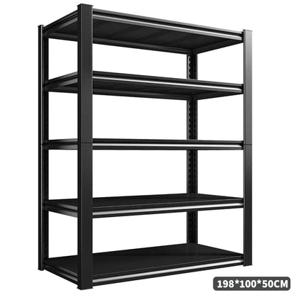 5 Tier Boltless Garage Storage Shelving Steel Racking Galvanised 198x100x50cm UK