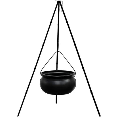 Halloween Decor Outdoor Large Witches Cauldron on Tripod with Light Yard Decor