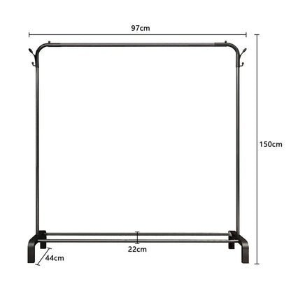 Heavy Duty Metal Clothes Rack Single Rail Garment Dress Indoor