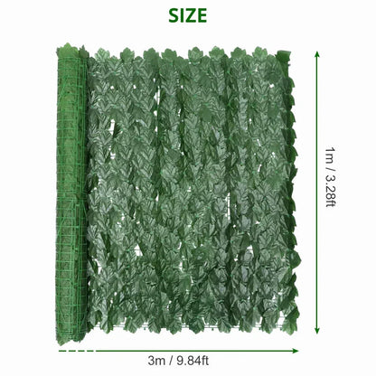 3M Artificial Garden Fence Hedge Ivy Leaf Wall Privacy Balcony Screening Trellis