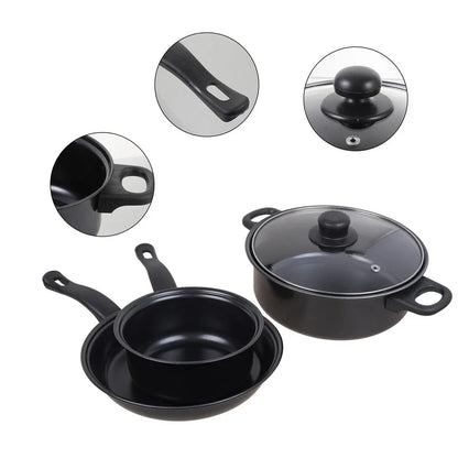 13pcs Cookware Set Pan Pot Non Stick Saucepans Frying Pan Cookware Set Glass Lid