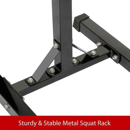 Squat Racks Barbell Rack Stand Adjustable Olympic Weight Bench Press Home Gym