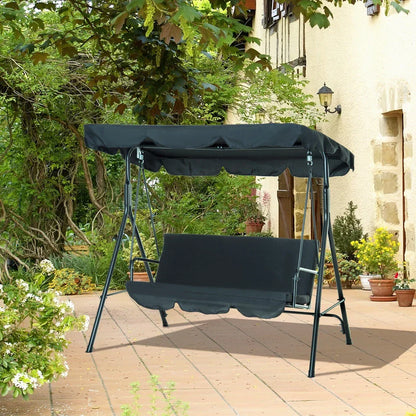 Garden Hammock Swing Chair 3 Seater Bench Canopy Patio Cushion Outdoor Strattore