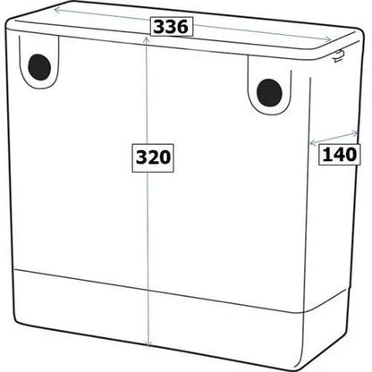 500mm Bathroom Toilet Soft Close Seat Back To Wall Cistern Furniture Unit White