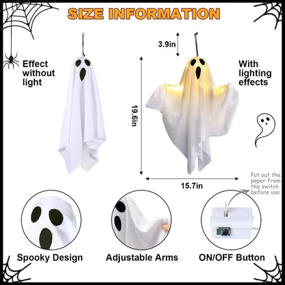 3X Halloween Decoration LED Light Ghost Outdoor Garden Party Home Hanging Props
