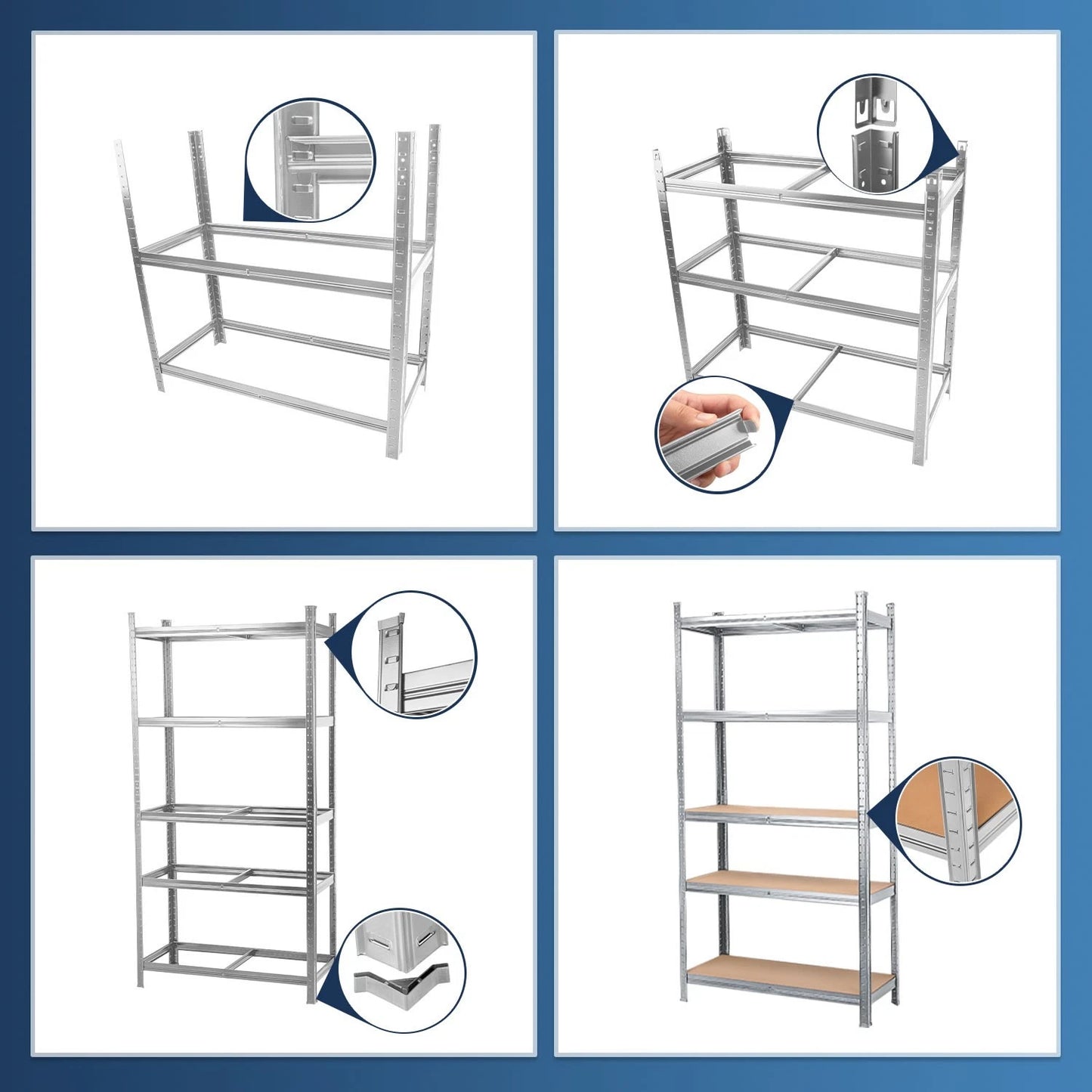 MasterSpec Garage Shelving Warehouse Shelf unit Storage Rack 1.8m