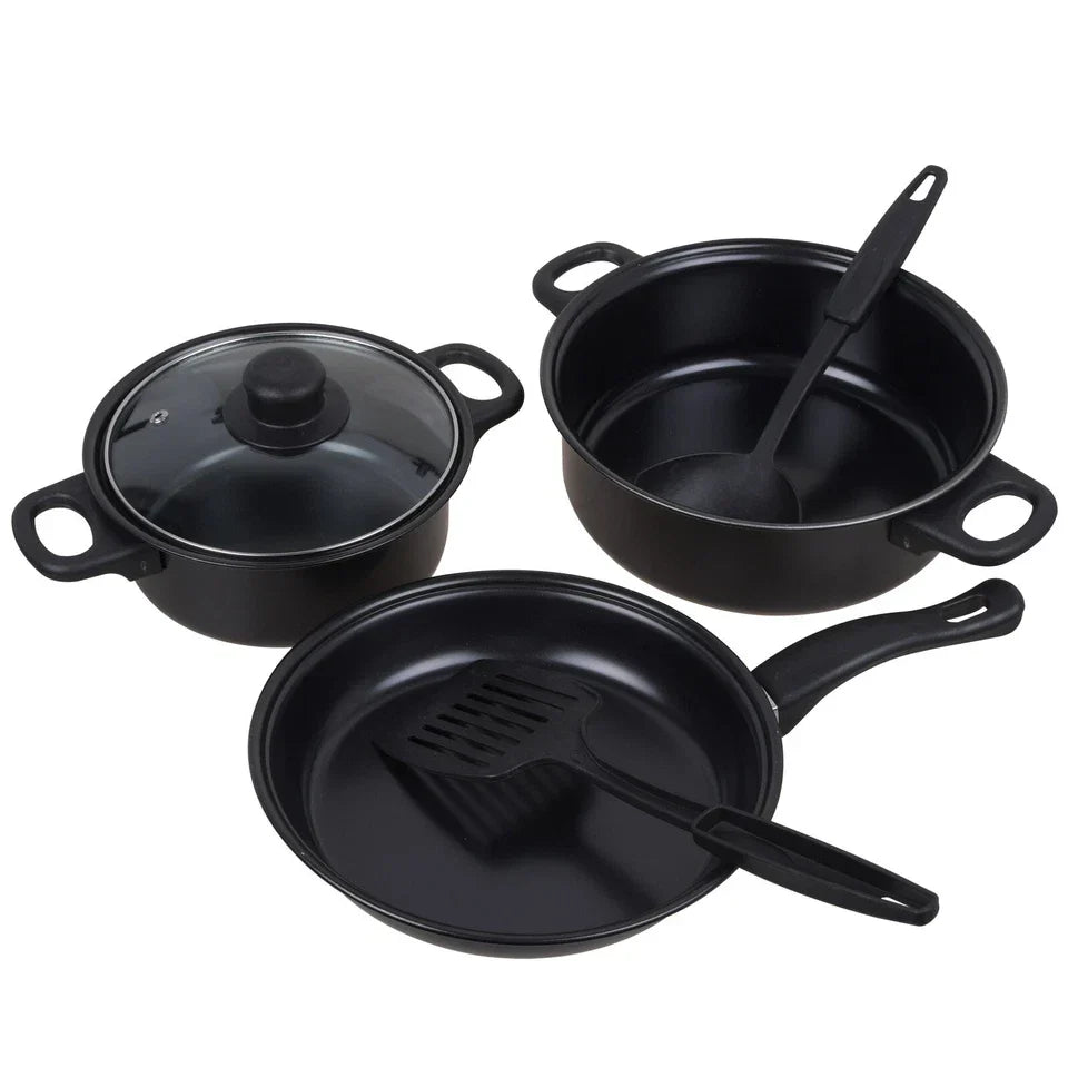 13pcs Cookware Set Pan Pot Non Stick Saucepans Frying Pan Cookware Set Glass Lid