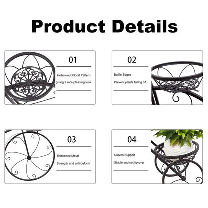 Bicycle Planter Metal Plant Stand Garden Bike Flower Pot Cart Holder Basket Deco