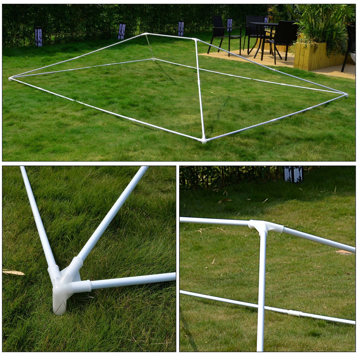3m x 4m Grey Gazebo Tent – Outdoor Canopy with Removable Side Panels