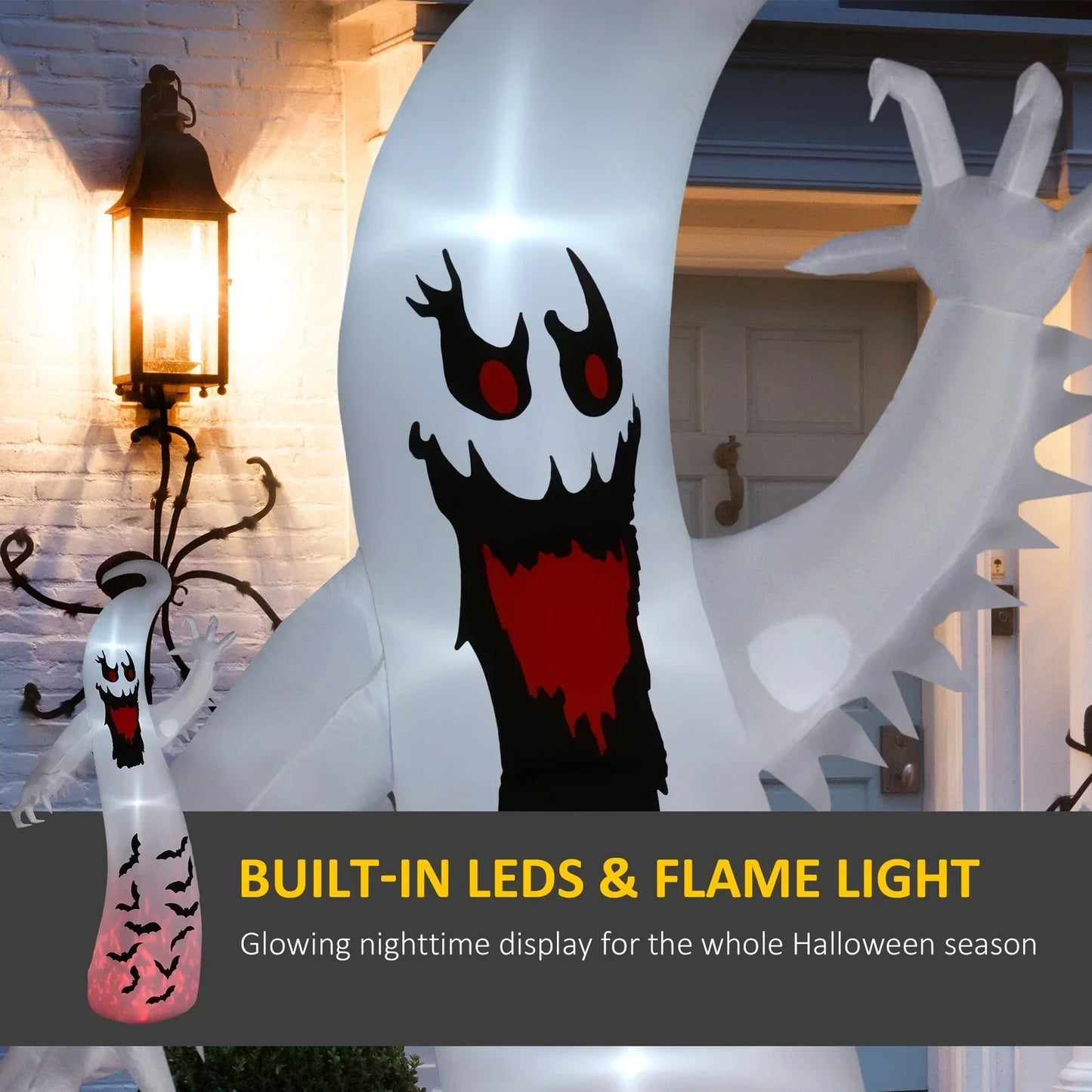 11.8FT Halloween Inflatable Spooky Ghost, Blow Up Outdoor Decoration for Garden
