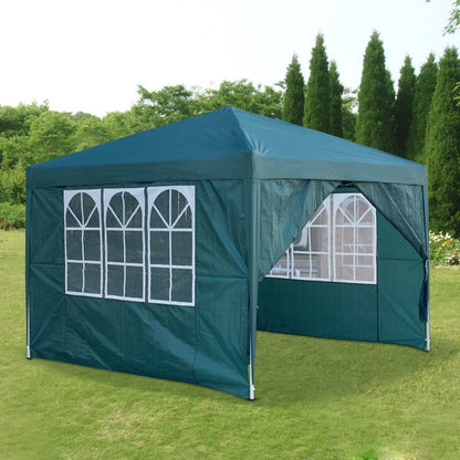3x3M Heavy Duty Gazebo Marquee Popup Water- proof Garden Party Tent 4 WallSides