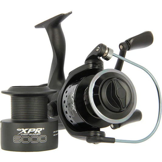 2x NGT XPR 6000 Carp Fishing Bait Runner Reels Twin Handle 10BB + Spare Spools