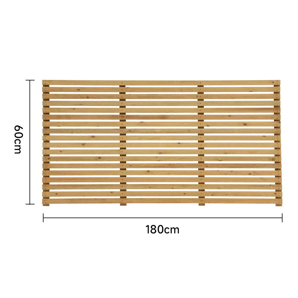 6ft Contemporary Slatted Rough Sawn Treated Fence Panel
