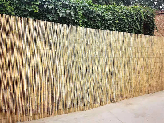 5M x 1.5M Natural Split Natural Peeled Reed Screening Fencing Panel Bamboo Fence Roll