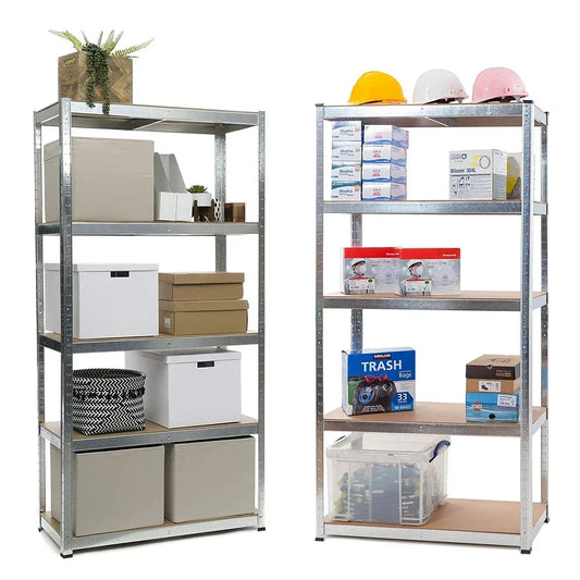 3x Metal 5 Tier Garage Shelves Shelving Unit Racking Storage 150 x 70 x 30cm