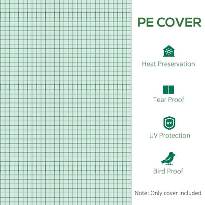 3 x 2 x 2m Greenhouse Replacement Cover ONLY for Tunnel Greenhouse