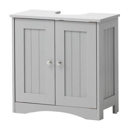 Grey Bathroom Under Sink Cabinet Basin Storage Cupboard Vanity Unit Furniture