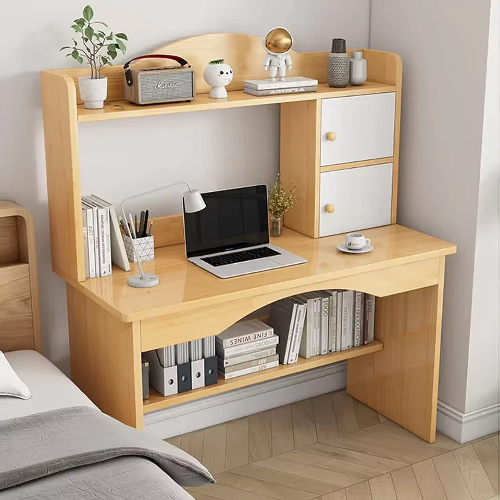Wooden Computer Desk Home Office Writing Desk Study Table Workstation Cabinet UK