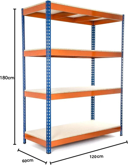 Heavy Duty Warehouse Racking Garage Shelving Storage Shelves Metal Shelf Unit 180x120x60cm