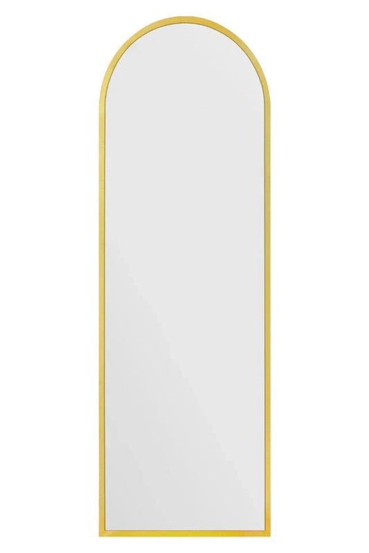 The Arcus New Extra Large Gold Framed Arched Mirror - 71" X 24" 180 x 60cm