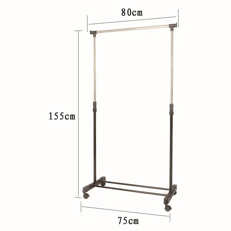 Metal Clothes Rail Storage Garment Shelf Hanging Display Stand Rack