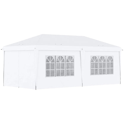 3x6m Popup Garden Heavy Duty Gazebo Marquee Party Tent Canopy with 6 Side Walls
