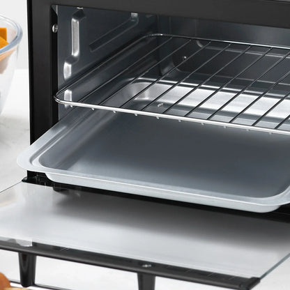Mini Oven 9L Countertop Toaster Oven with Timer Control 750W Black