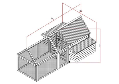 CHICKEN COOP HEN HOUSE POULTRY NEST BOX COOPS RABBIT HUTCH PLASTIC PLUS RUN