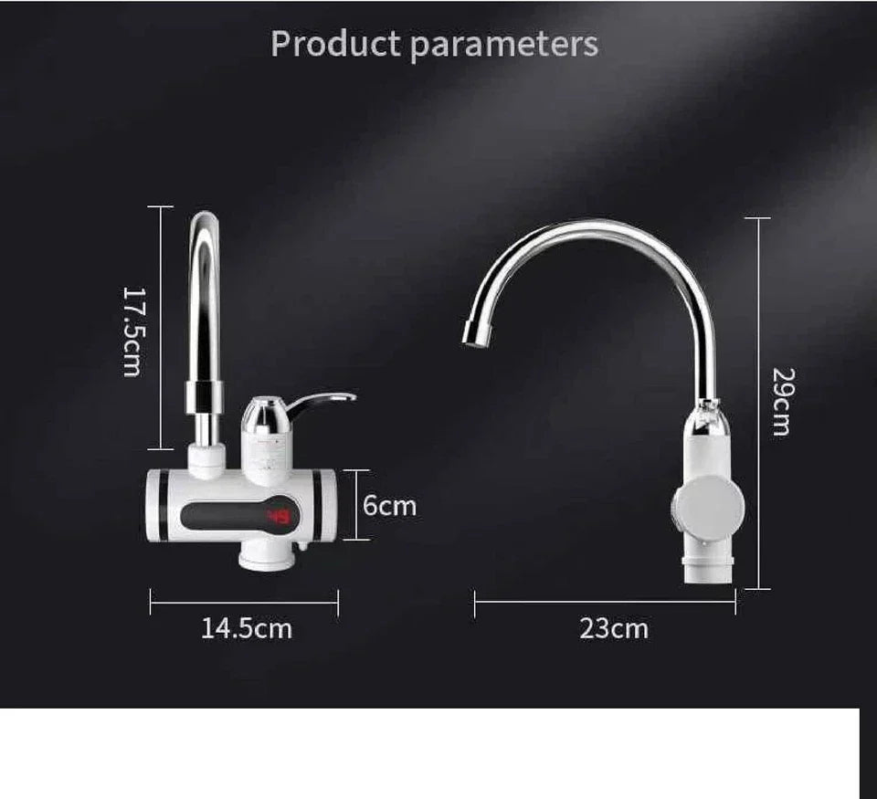 360° Kitchen Electric Heater Instant LED Faucet Home Hot Water Tap Fast Heat New