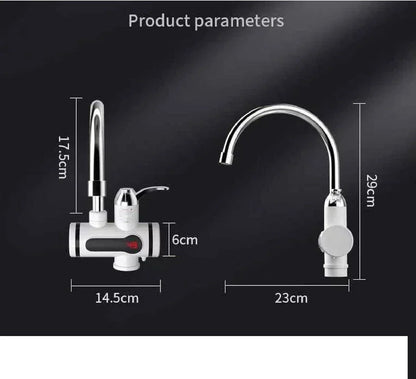 360° Kitchen Electric Heater Instant LED Faucet Home Hot Water Tap Fast Heat New