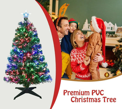 Christmas Tree Fibre Optic Artificial Colour Changing Xmas decor 4FT 5FT