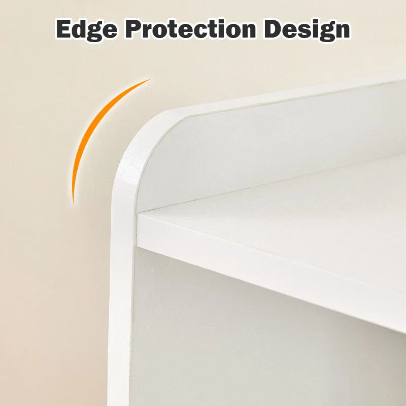 LED Light Bedside Table Nightstand High Gloss 2 Drawers USB Port Power Plug