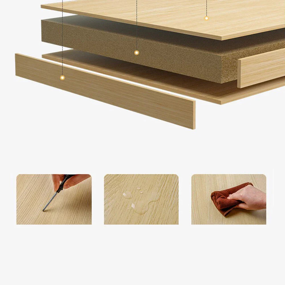 Wooden Computer Desk Home Office Writing Desk Study Table Workstation Cabinet UK