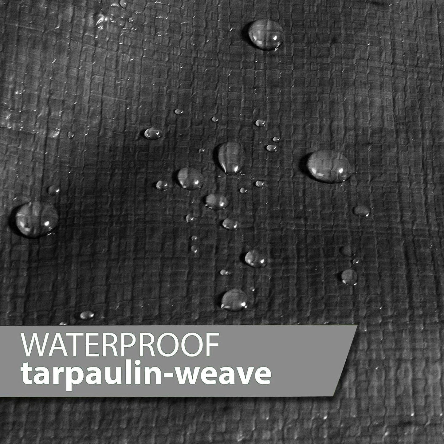 Tarpaulin Extra Heavy Duty Waterproof Cover Tarp 235GSM Ground Sheet Black