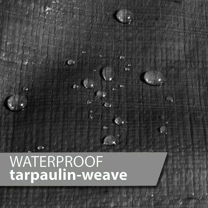 Tarpaulin Extra Heavy Duty Waterproof Cover Tarp 235GSM Ground Sheet Black