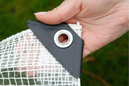 Heavy-Duty Waterproof Mesh Reinforced Transparent Polyethylene Sheeting Clear Tarpaulin Multipurpose