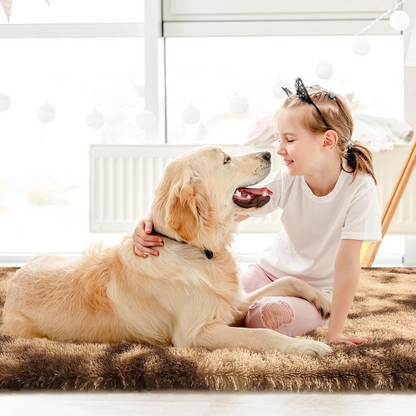 Fluffy Rugs Large Shaggy Rug Bedroom Living Room Anti Slip Soft Carpet