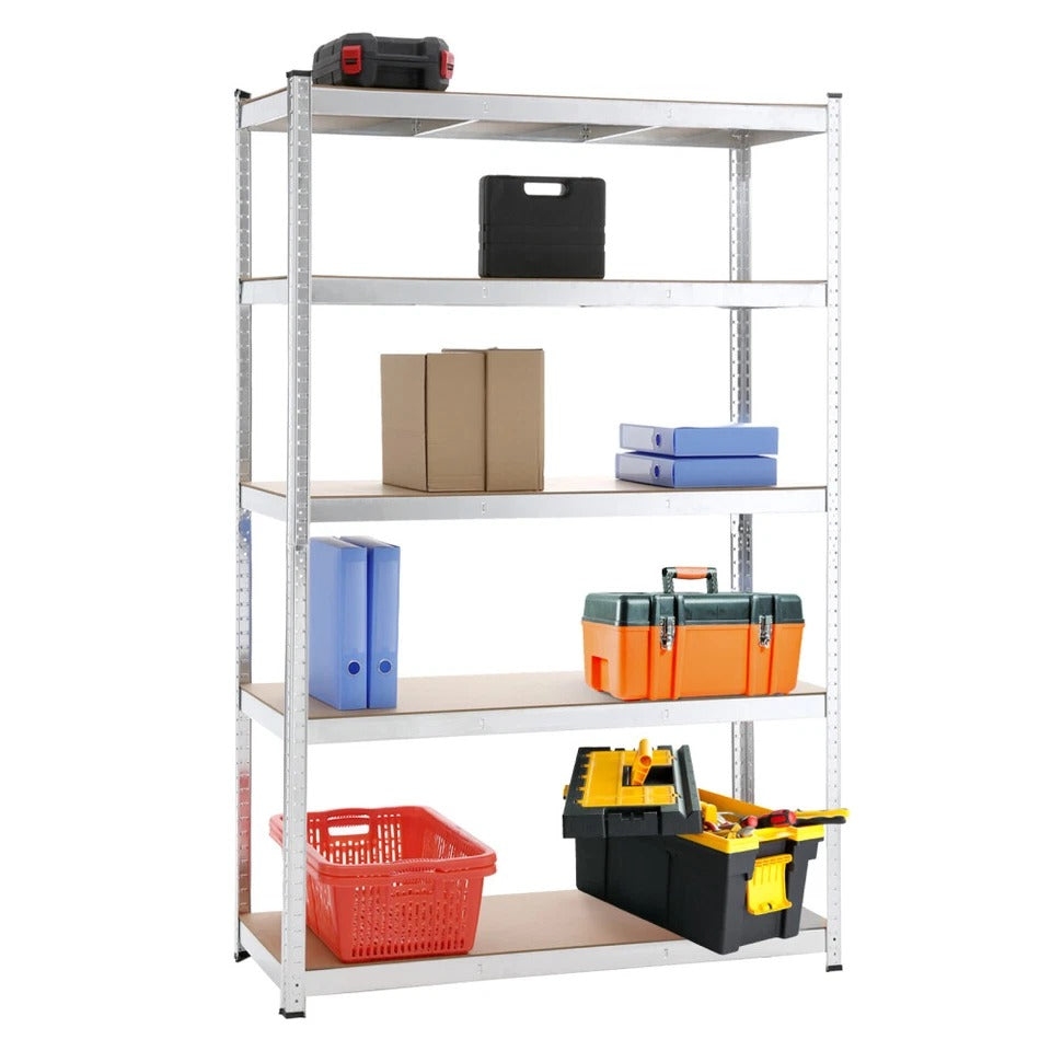 5 Tier Racking Shelf Heavy Duty Garage Shelving Storage Shelves Unit, 3 sizes